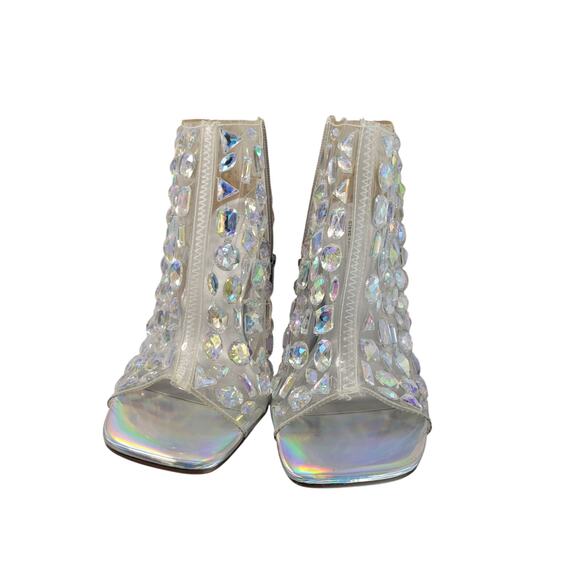 Steve Madden Iridescent Crystal Mesh Heels- Never worn with Box - Size 8.5 - Picture 3 of 3